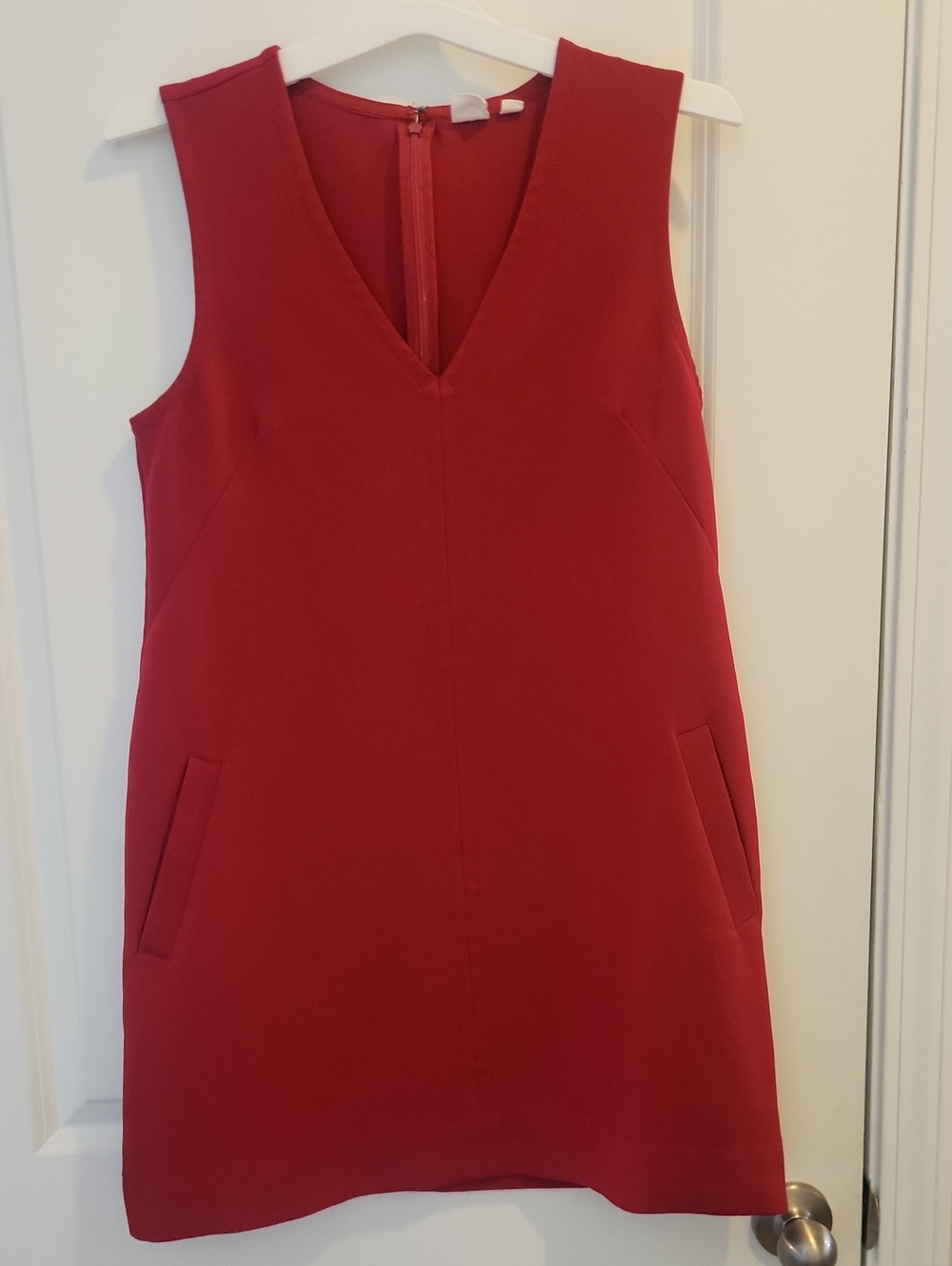 GAP Red Sleeveless V-Neck Mini Dress